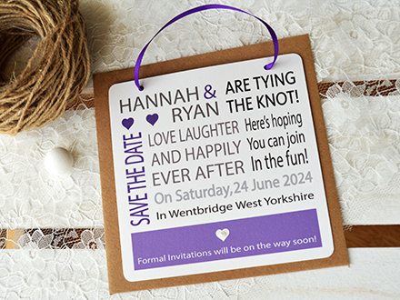 Save the Date with Loop and/or Seed Pearl - Hannah Range